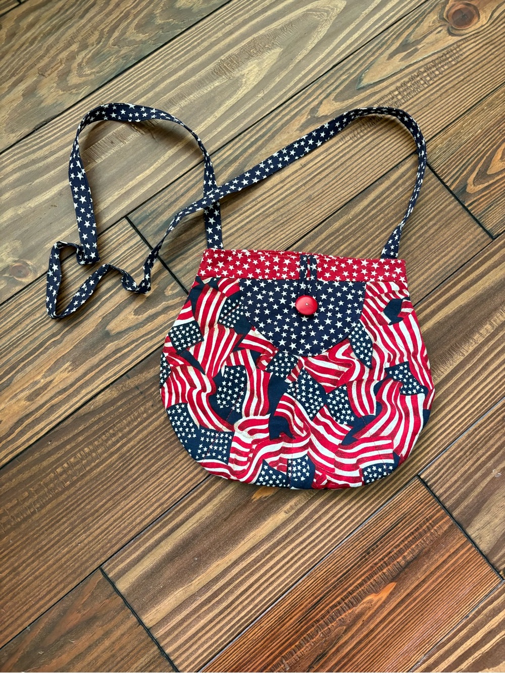 Patriotic Red, White & Blue Crossbody Bag Handmade